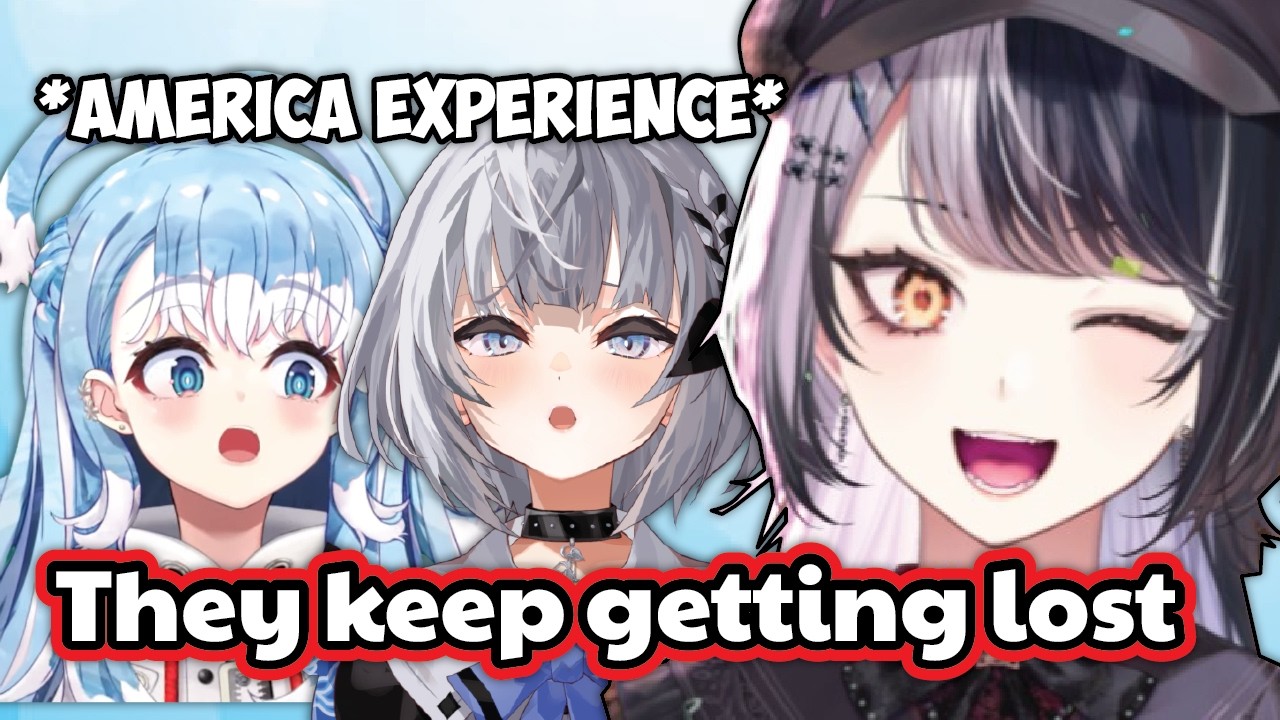 Kobo and Zeta keep getting lost so Shiori always watch their back during their AMERICA Trip