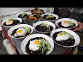 저렴하다 무시 하지마라? 가성비 끝판왕! 고기듬뿍 2000원 짜장면 / Korean black noodle " Jjajangmyeon " / Korean street food