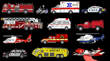Emergency Vehicles - Rescue Trucks - Fire, Police & Ambulance - The Kids