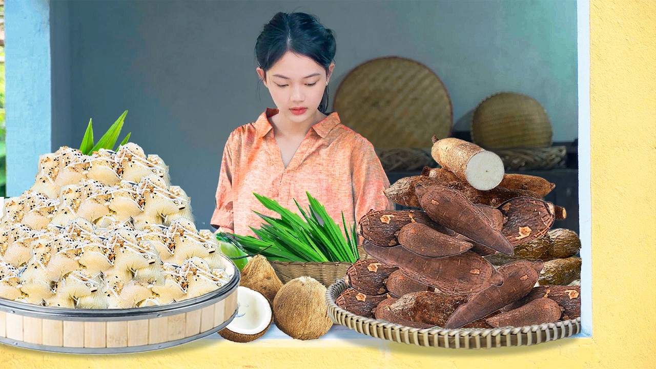 From harvest to market cooking delicious homemade cassava dessert! | Lam Anh New Life