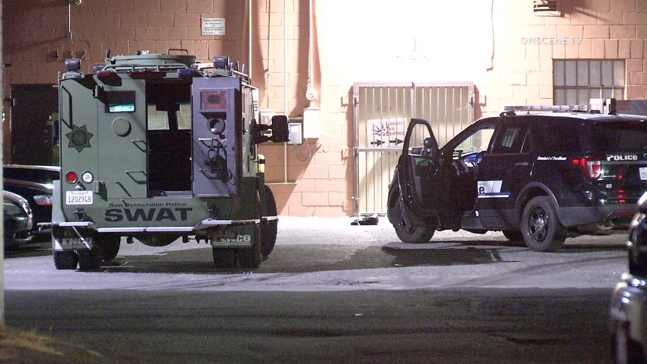 Suspect Barricaded After Shooting | San Bernardino - YouTube