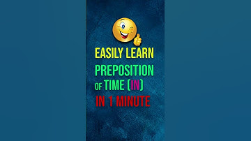 preposition of Time (in) - Learn in 1 Minute #Shorts #learnenglish