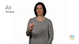 Sign "AT" in ASL with ASL Bloom