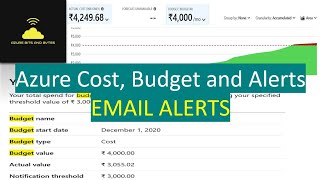 Azure Cost, Budget and Alert Email