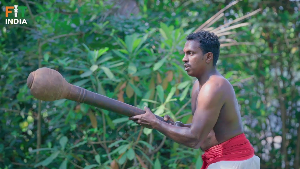 Kalaripayattu Gada or Mace Fight YouTube