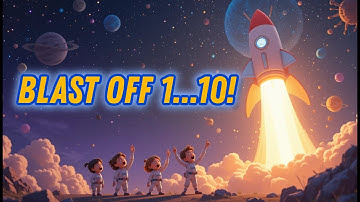 Rhymie World | Space Rocket Numbers 🚀| Fun Countdown 10 to 1 for Kids
