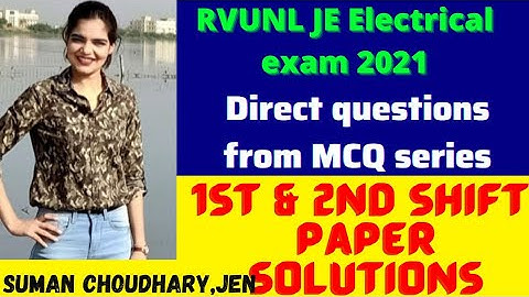 RVUNL JE Electrical exam 2021 paper solutions | 1st and 2nd shift paper | Electric classes