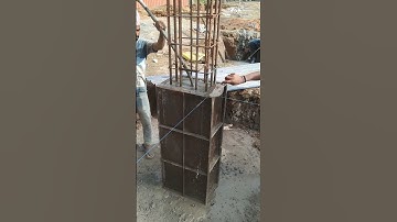 concrete vibration to fill the voids in column box