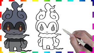 pokemon easy draw marshadow drawing step