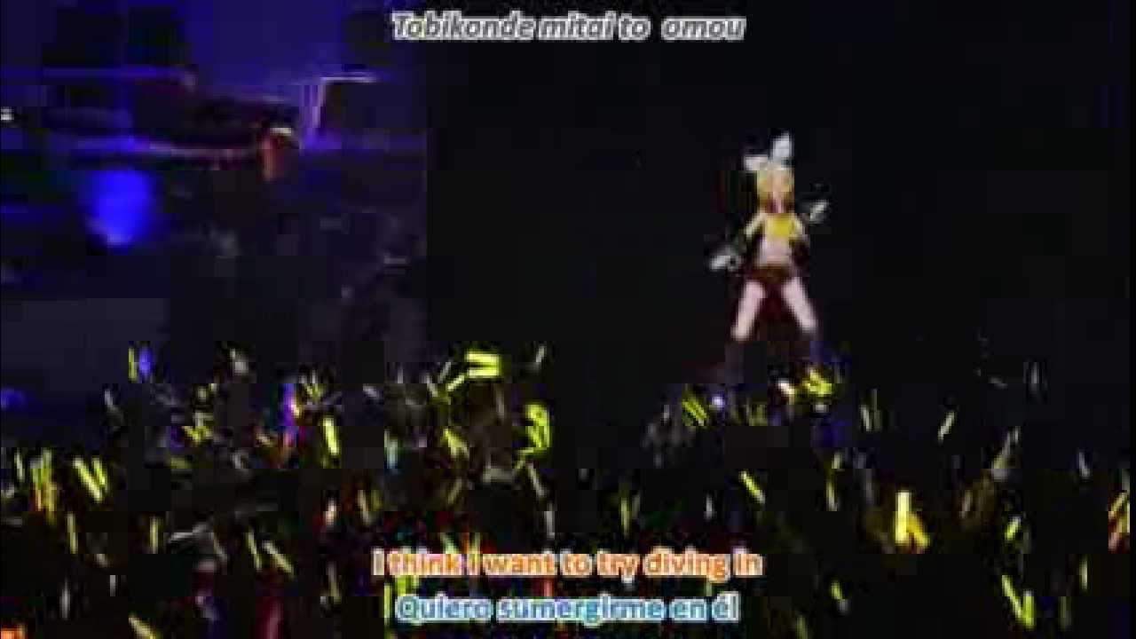 【LIVE】Meltdown - Kagamine Rin【HD】- Sub Eng & Esp + Lyrics (Pegados)