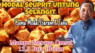 MODAL SEUPRIT UNTUNG SELANGIT | MODAL GARAM \u0026 TAHU BISA MENCETAK OMSET 13,5 JUTA /BULAN | IDE USAHA