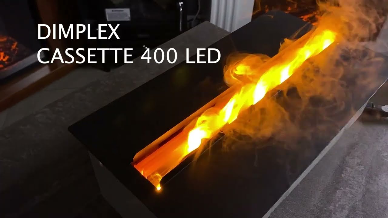 Відео-огляд електричного парового каміну Dimplex Cassette 400 LED (без дров) зі звуком