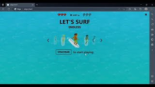 Microsoft Edge secret Surf Game gameplay