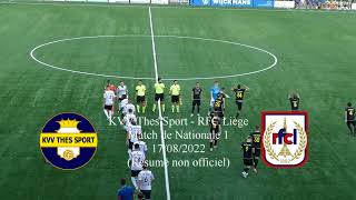KVV Thes Sport - RFC Liège (résumé non officiel)