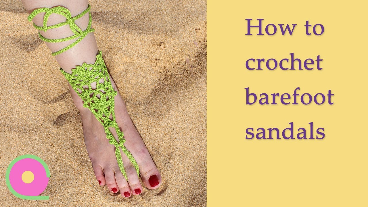 Barefoot sandals crochet pattern