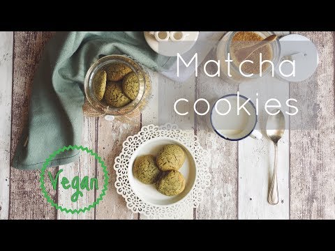 MATCHA COOKIES - VEGAN || BISCOTTI VEGANI AL MATCHA E COCCO