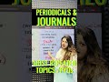 Periodicals and journals #ugcnetenglishliterature #ugcnetenglish #ytshorts Dakshita