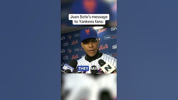 Thumbnail of Juan Soto’s message to Yankee fans