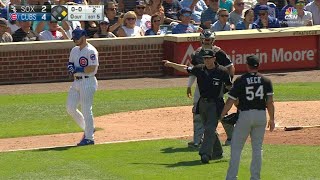 CWS@CHC: Tempers flare in Chicago as Happ gets hit