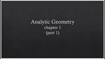 Analytic Geometry Problem sets (Part 1) | Mechanical Engineering