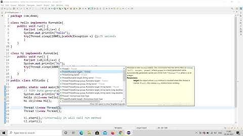 Java Threading using runnable example | Eclipse