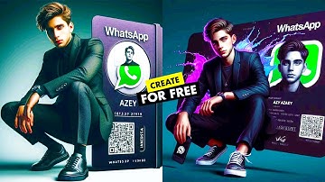 How to make Social Media ID CARD with QR code in  Microsoft bing AI for FREE - Graphic Hub