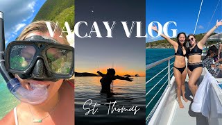 St. Thomas Vlog | Swimming with Turtles | Beach Days | Catamaran