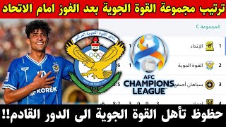 ترتيب مجموعة القوة الجوية في دوري ابطال اسيا بعد الفوز امام الاتحاد 2/0وحظوظ التأهل الى الدور القادم