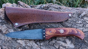 Forging a Stunning Damascus Knife from Scrap Bow Saw Blades 🔥 Canister + Random Pattern Build