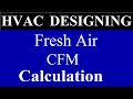 Fresh Air CFM Calculation in Hindi | How to Calculation Fresh Air CFM