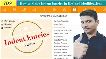 How to make Indent Entries in IDS | IDS MAI INDENT KAISE BANAYE #ids #ids2022 #NeerajRJ05
