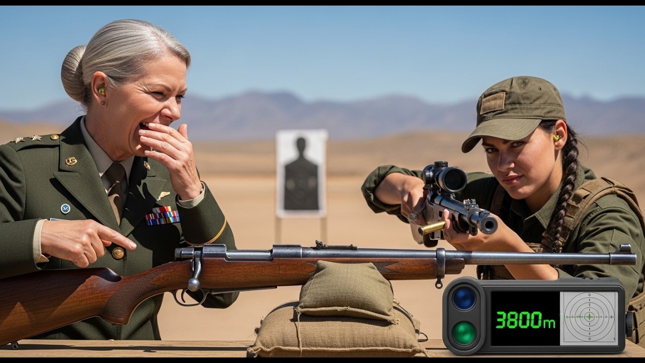 Old Rifle, No Scope? The General Laughed — Until She Hit a Target at 3,800m.
