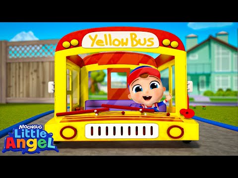 Yellow Bus Song 🚌💛 | Little Angels Kids Cartoons/Songs & Nursery Rhymes