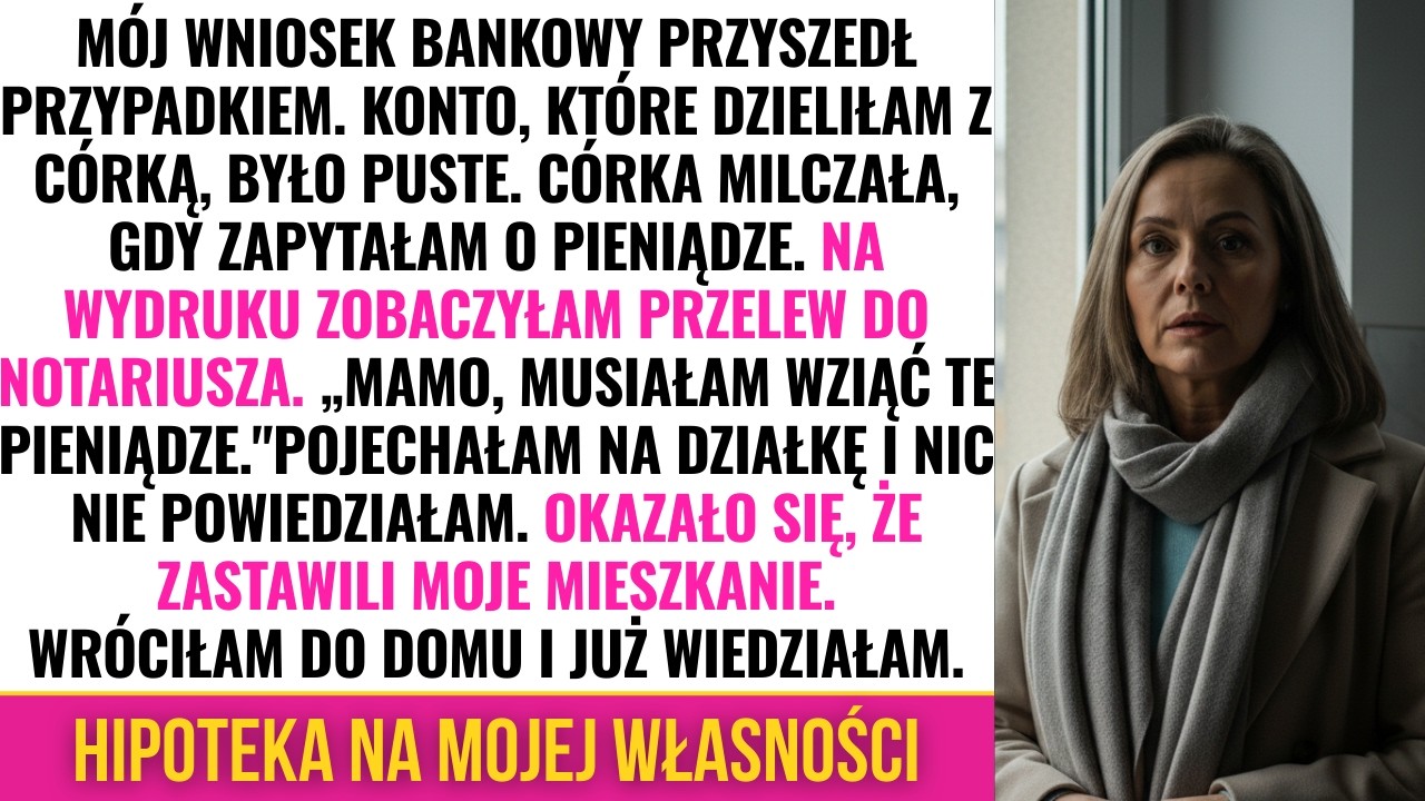 Moja córka potajemnie opróżniała wspólne konto… ale gdy zobaczyłam przelew do notariusza, zrozumiała