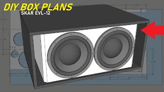 DIY BOX PLAN for 2 Skar EVL-12 Trunk Enclosure