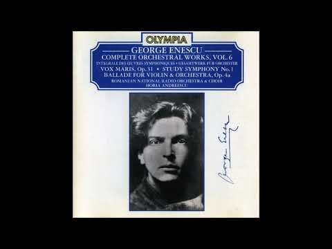 George Enescu : Study Symphony &rsquo;No. 1&rsquo; in D minor (1895)