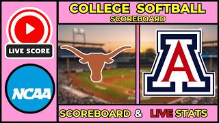 🔴 LIVE: Texas Longhorns vs Arizona Wildcats | NCAA Softball Scoreboard | Feb 20, 2026  Big 12 vs SEC