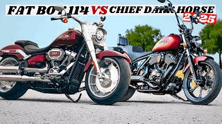 2025 Harley-Davidson Fat Boy 114 vs Indian Chief Dark Horse | Battle of the American Muscle Cruisers