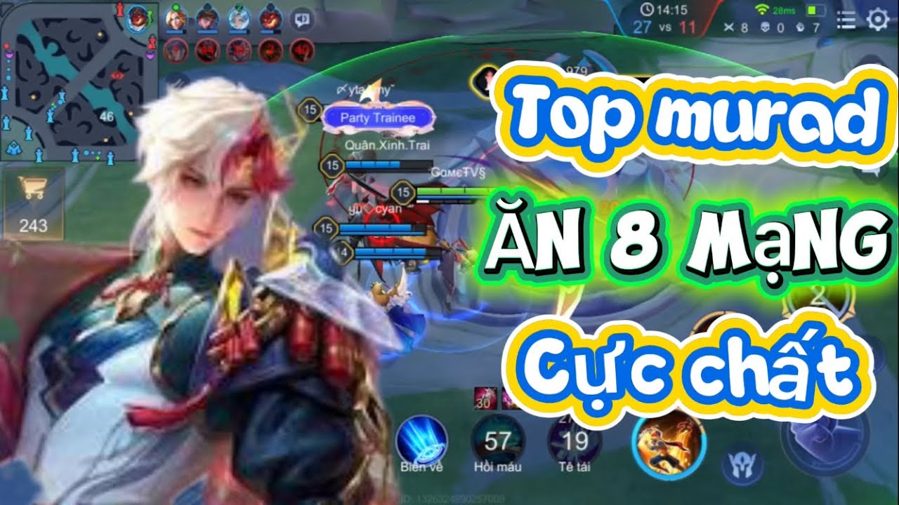 TOP MURAD ĂN 8 MẠNG CỰC CHẤT | LIÊN QUÂN MOBILE