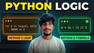 Full Sum of N Natural Numbers in Python 🔥 | సులభంగా Logic Building for Beginners Guide