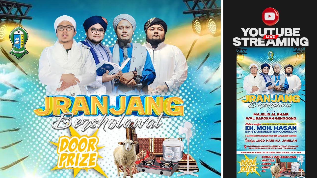 LIVE !!! JRANJANG BERSHOLAWAT BERSAMA MAJELIS AL KHAIR WAL BAROKAH GENGGONG