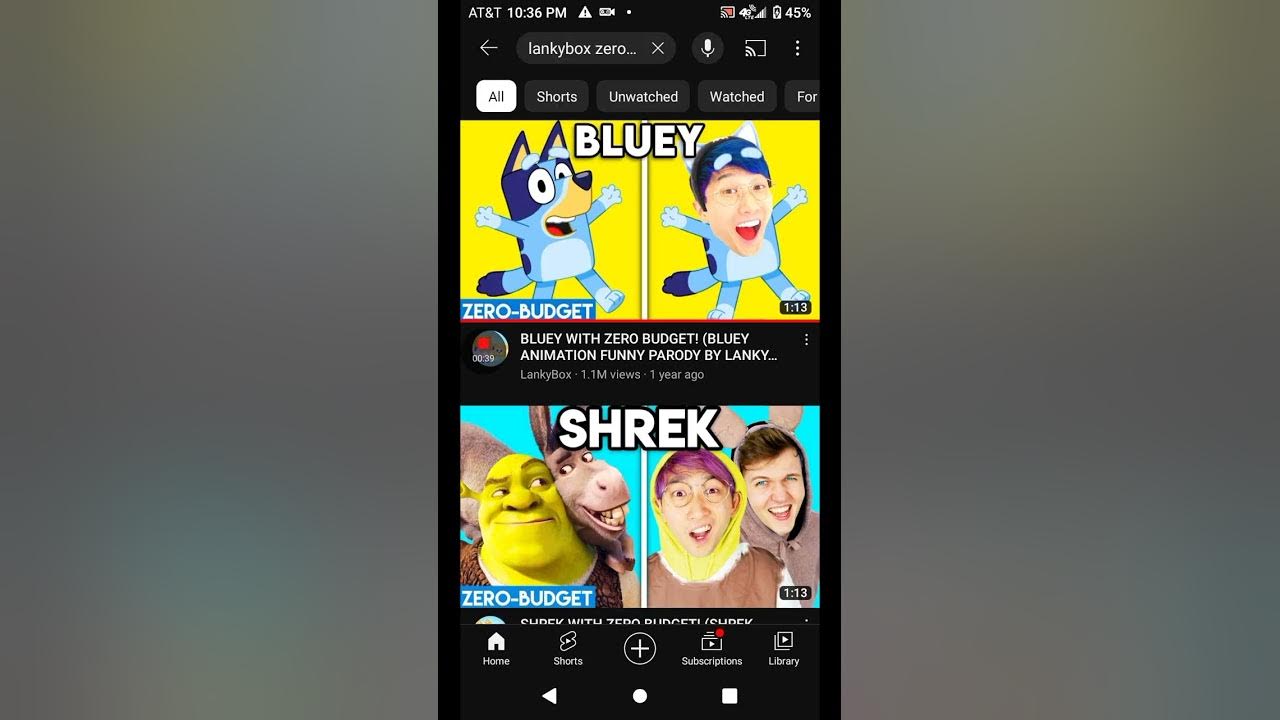 lankybox zero budget videos YouTube