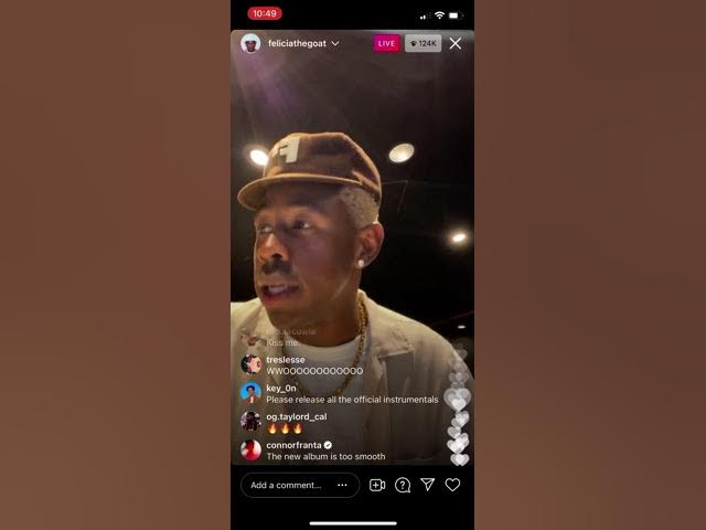 Tyler, the Creator accepts his Grammy on Instagram Live