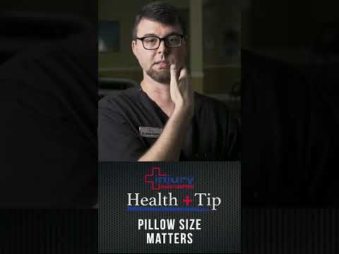 Health tip with Dr. Adam Francis | Ep: 2 Pillow Size | Injury Care Centers #youtubeshorts #shorts