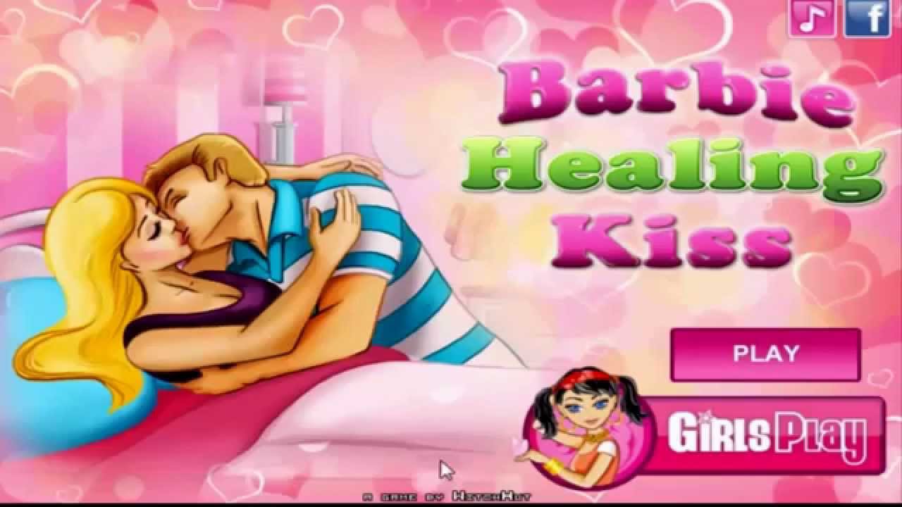 Barbie love kissing games