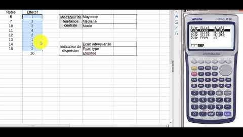 Statistique avec effectifs (Casio)