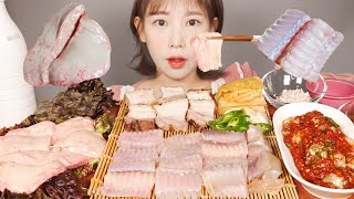 나는야 홍어고수😎 흑산도 강숙성 홍어, 홍어 애, 홍어 껍질묵, 수육, 굴무침 먹방 Fermented Skates [eating show]mukbang korean food