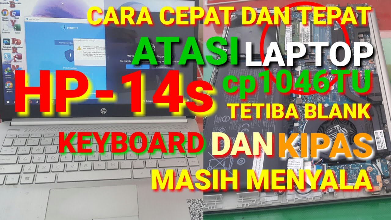 Trik jitu Atasi Laptop Hp 14scf1046TU Tetiba Blank Keyboard Dan