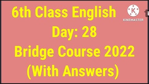 bridge course 6th class english day 28 answers/setu abhyas 6th std english activity 28 with answers