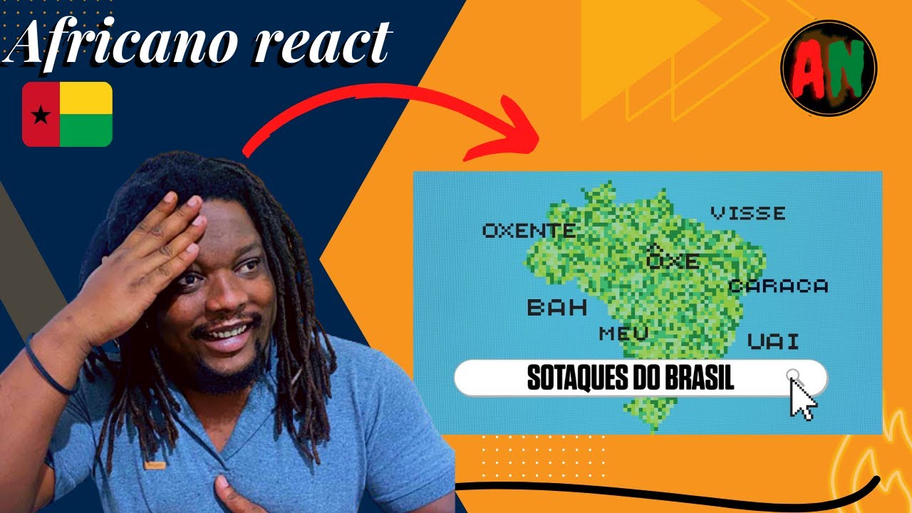 Africano reagindo aos diferentes sotaques do Brasil